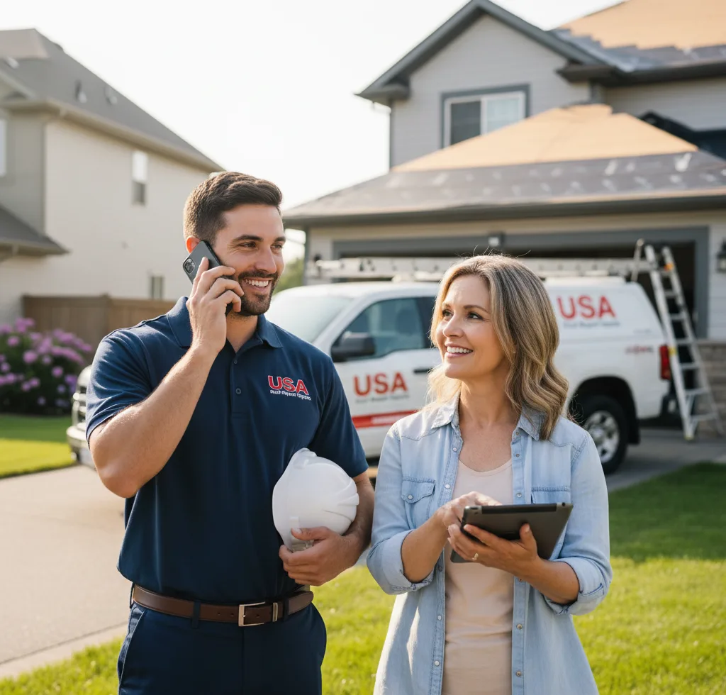 USA Roof Repair Experts customer support in Champaign